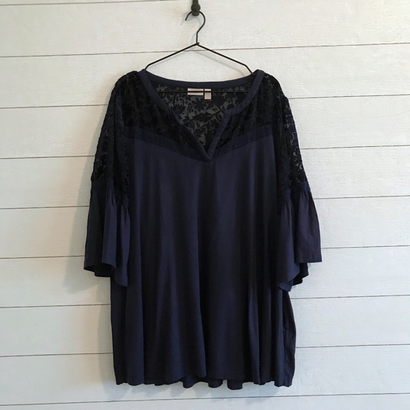 LOGO by Lori Goldstein Tops - LOGO by Lori Goldstein Lavish Blue Swing Top